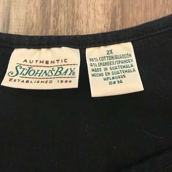 St. John’s Bay Black Studded Tank 2X - Picture 3 of 6